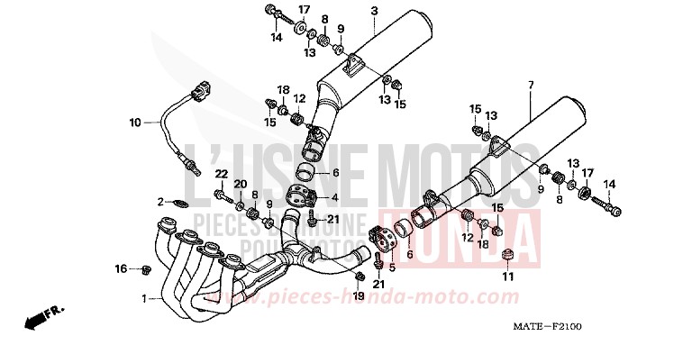EXHAUST MUFFLER for Super Blackbird CANDY PHOENIX BLUE (PB284H) from 2005